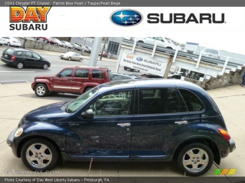 Patriot Blue Pearl / Taupe/Pearl Beige 2001 Chrysler PT Cruiser