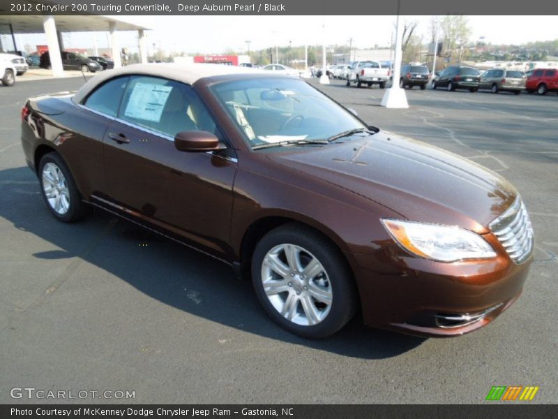 Deep Auburn Pearl / Black 2012 Chrysler 200 Touring Convertible