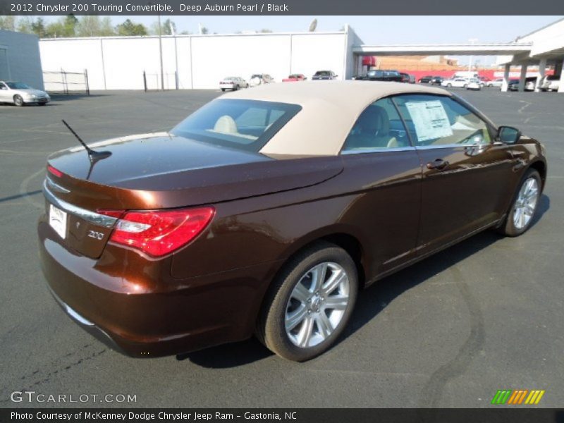 Deep Auburn Pearl / Black 2012 Chrysler 200 Touring Convertible