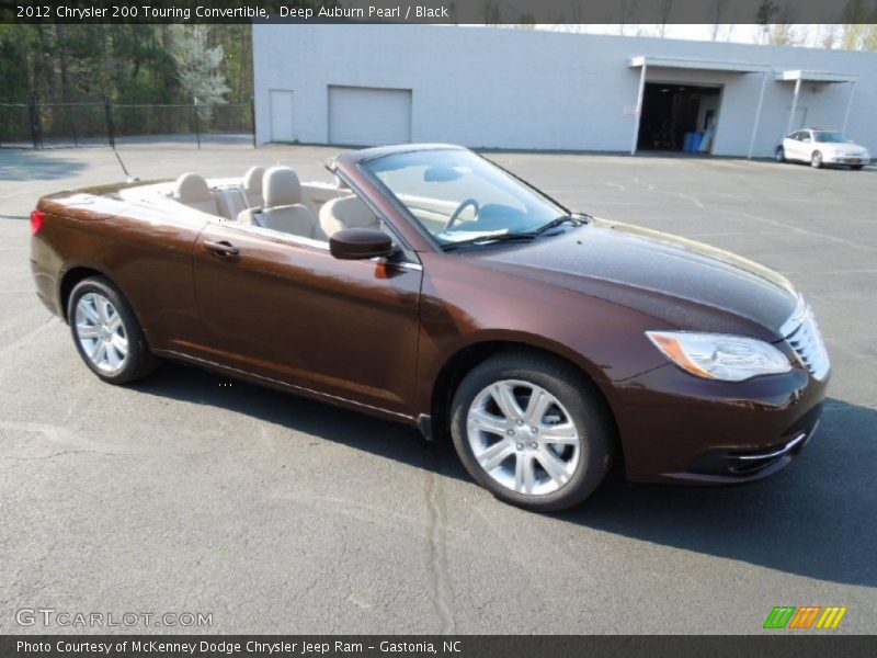 Deep Auburn Pearl / Black 2012 Chrysler 200 Touring Convertible