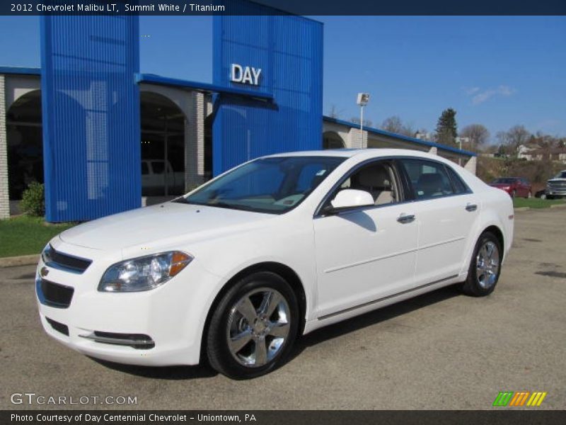 Summit White / Titanium 2012 Chevrolet Malibu LT