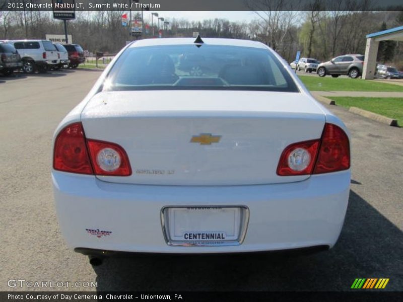 Summit White / Titanium 2012 Chevrolet Malibu LT