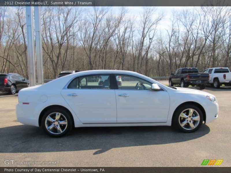 Summit White / Titanium 2012 Chevrolet Malibu LT