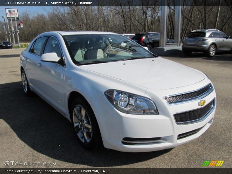 Summit White / Titanium 2012 Chevrolet Malibu LT