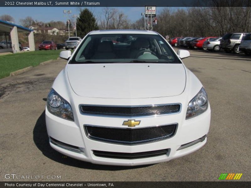 Summit White / Titanium 2012 Chevrolet Malibu LT