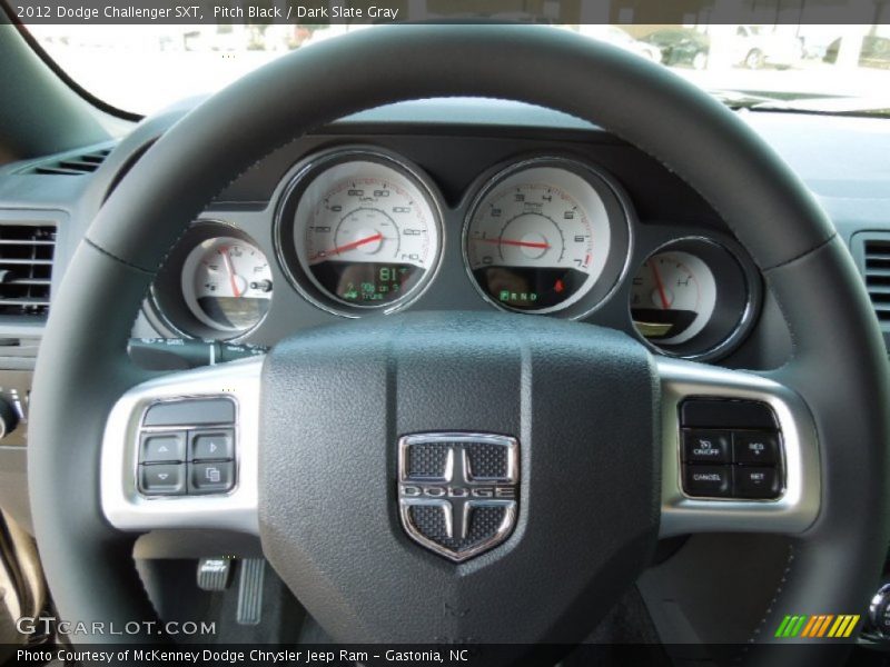 Pitch Black / Dark Slate Gray 2012 Dodge Challenger SXT