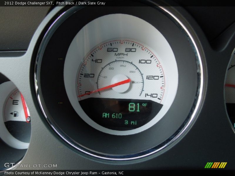 Pitch Black / Dark Slate Gray 2012 Dodge Challenger SXT