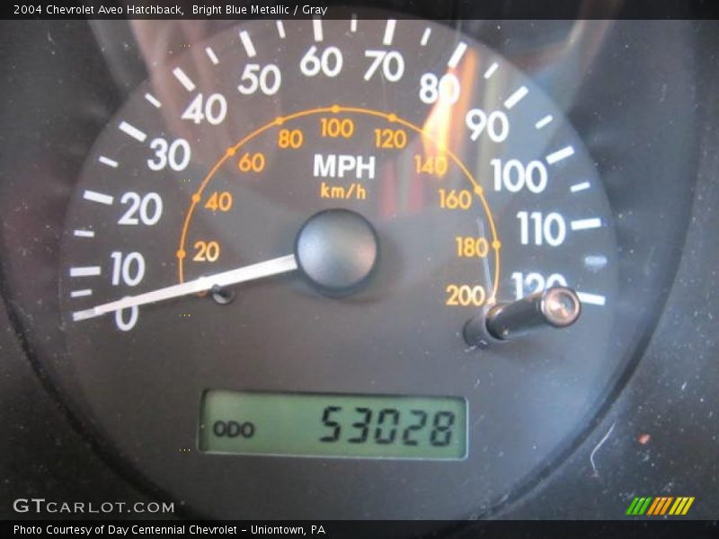 Bright Blue Metallic / Gray 2004 Chevrolet Aveo Hatchback