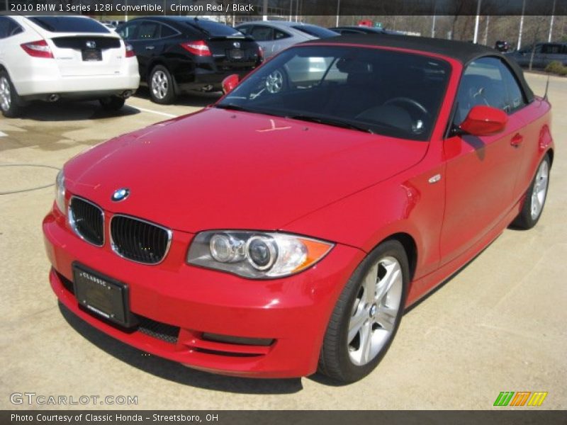 Crimson Red / Black 2010 BMW 1 Series 128i Convertible