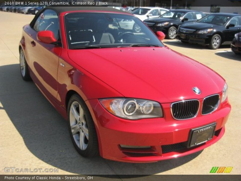 Crimson Red / Black 2010 BMW 1 Series 128i Convertible