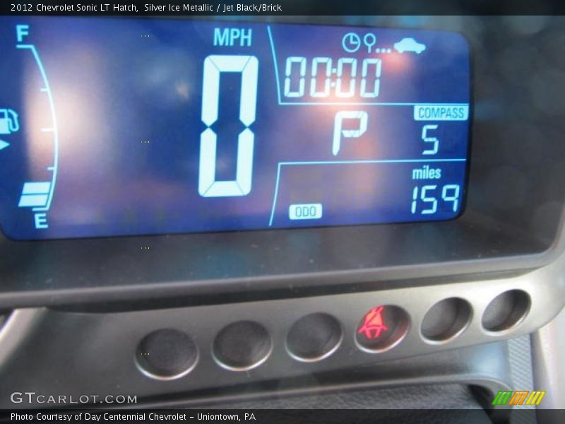 Silver Ice Metallic / Jet Black/Brick 2012 Chevrolet Sonic LT Hatch
