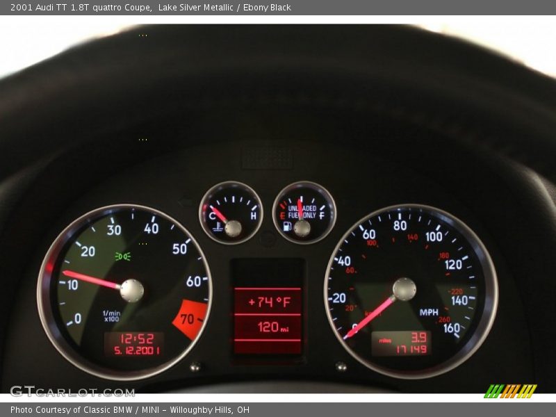  2001 TT 1.8T quattro Coupe 1.8T quattro Coupe Gauges