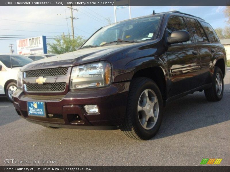 Dark Cherry Metallic / Ebony 2008 Chevrolet TrailBlazer LT 4x4