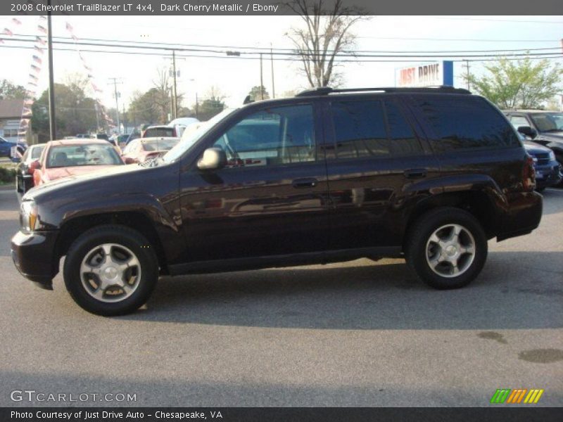 Dark Cherry Metallic / Ebony 2008 Chevrolet TrailBlazer LT 4x4