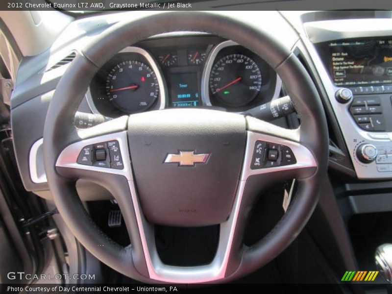 Graystone Metallic / Jet Black 2012 Chevrolet Equinox LTZ AWD