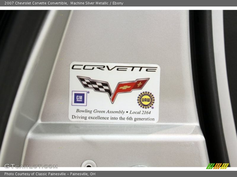 Machine Silver Metallic / Ebony 2007 Chevrolet Corvette Convertible