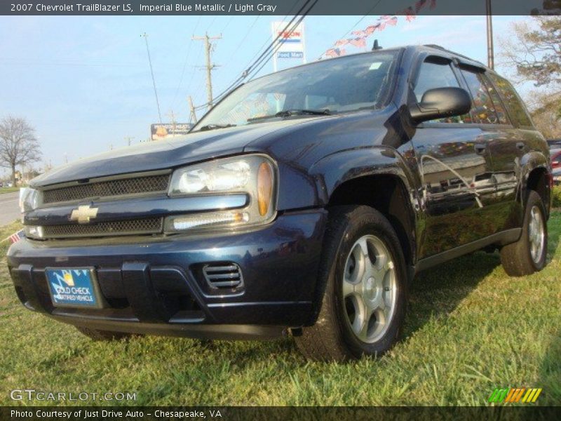 Imperial Blue Metallic / Light Gray 2007 Chevrolet TrailBlazer LS