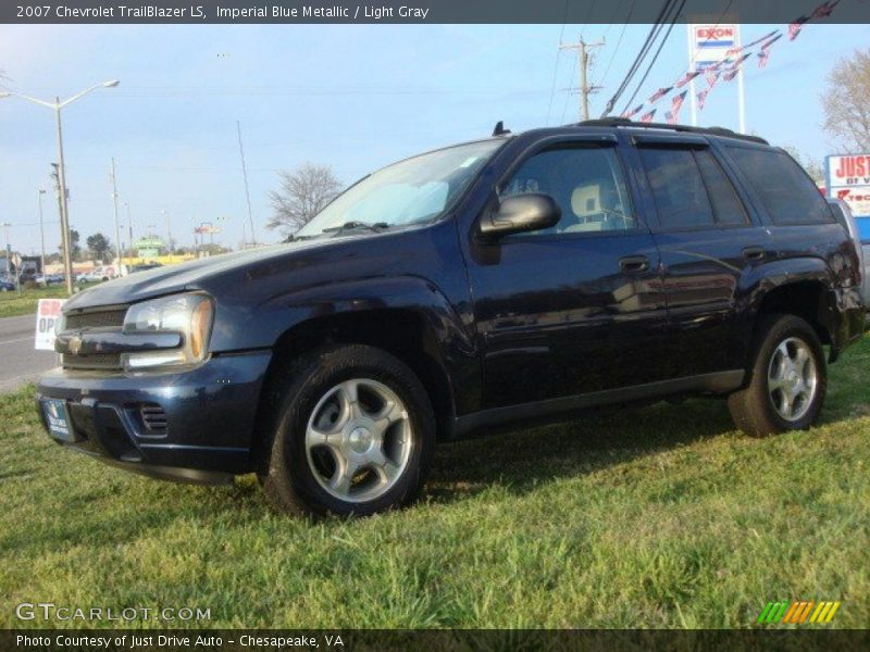 Imperial Blue Metallic / Light Gray 2007 Chevrolet TrailBlazer LS