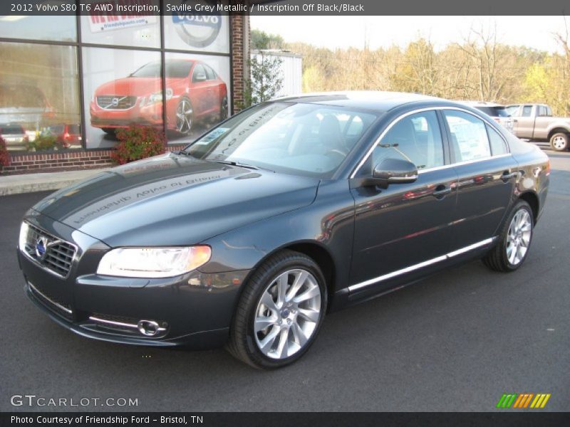 Saville Grey Metallic / Inscription Off Black/Black 2012 Volvo S80 T6 AWD Inscription