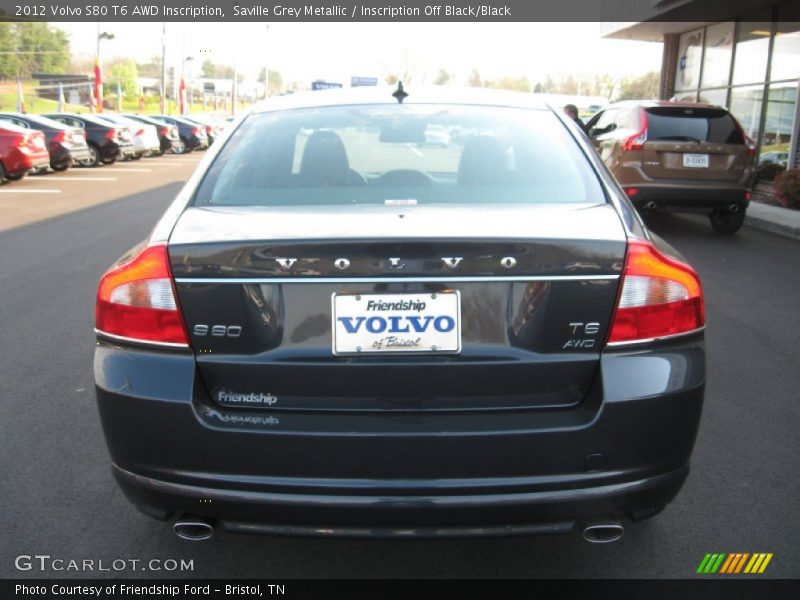 Saville Grey Metallic / Inscription Off Black/Black 2012 Volvo S80 T6 AWD Inscription