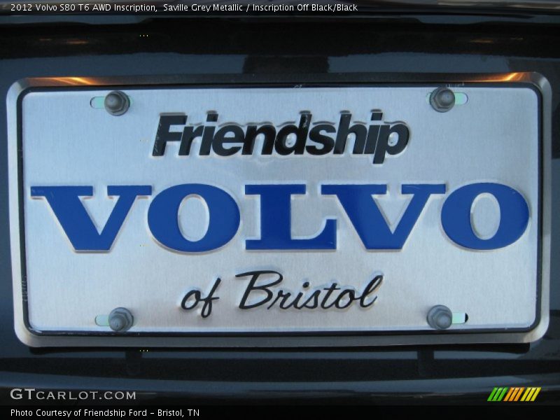 Saville Grey Metallic / Inscription Off Black/Black 2012 Volvo S80 T6 AWD Inscription