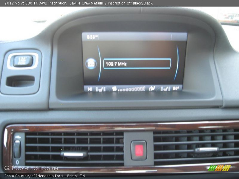 Saville Grey Metallic / Inscription Off Black/Black 2012 Volvo S80 T6 AWD Inscription