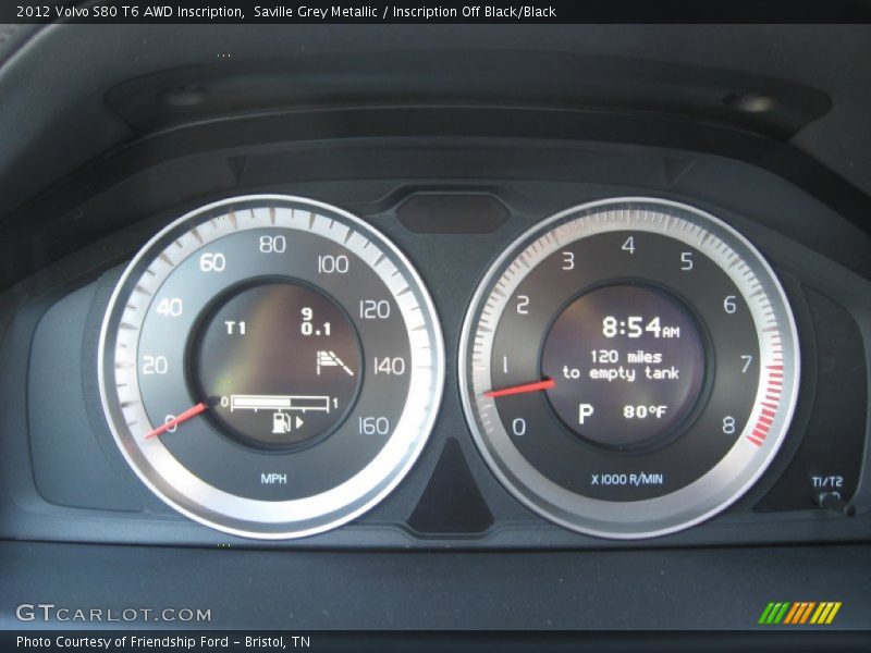  2012 S80 T6 AWD Inscription T6 AWD Inscription Gauges