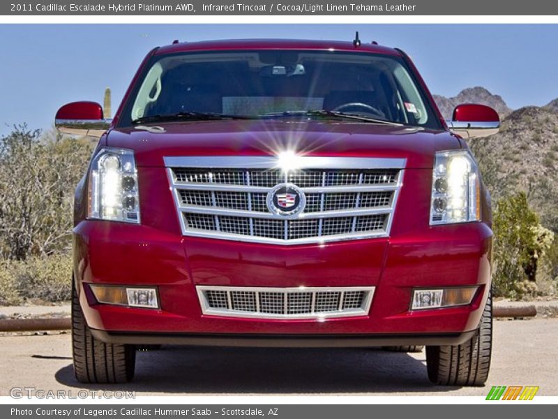 Infrared Tincoat / Cocoa/Light Linen Tehama Leather 2011 Cadillac Escalade Hybrid Platinum AWD