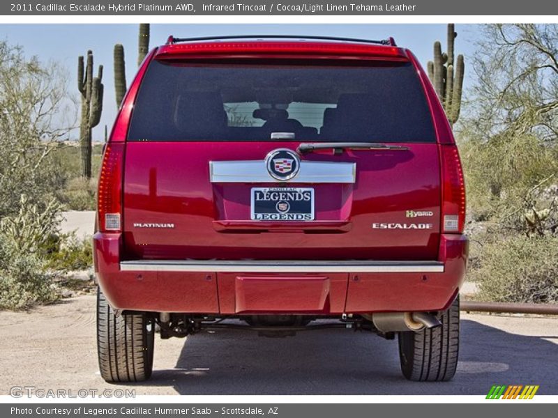 Infrared Tincoat / Cocoa/Light Linen Tehama Leather 2011 Cadillac Escalade Hybrid Platinum AWD