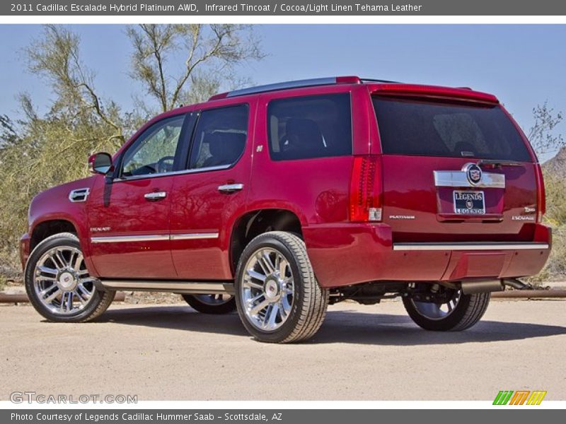 Infrared Tincoat / Cocoa/Light Linen Tehama Leather 2011 Cadillac Escalade Hybrid Platinum AWD