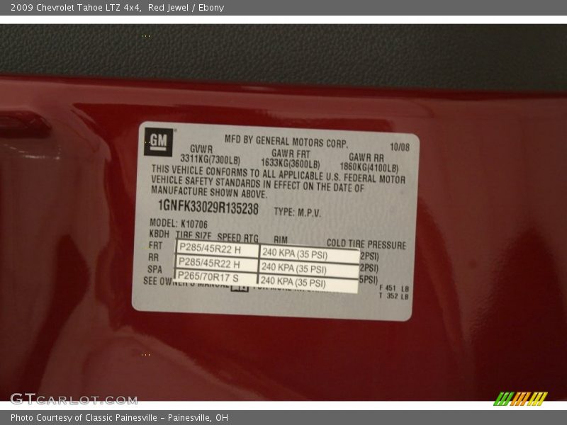 Red Jewel / Ebony 2009 Chevrolet Tahoe LTZ 4x4