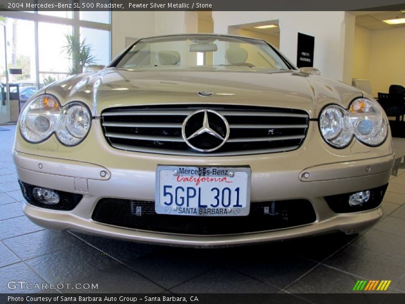 Pewter Silver Metallic / Stone 2004 Mercedes-Benz SL 500 Roadster