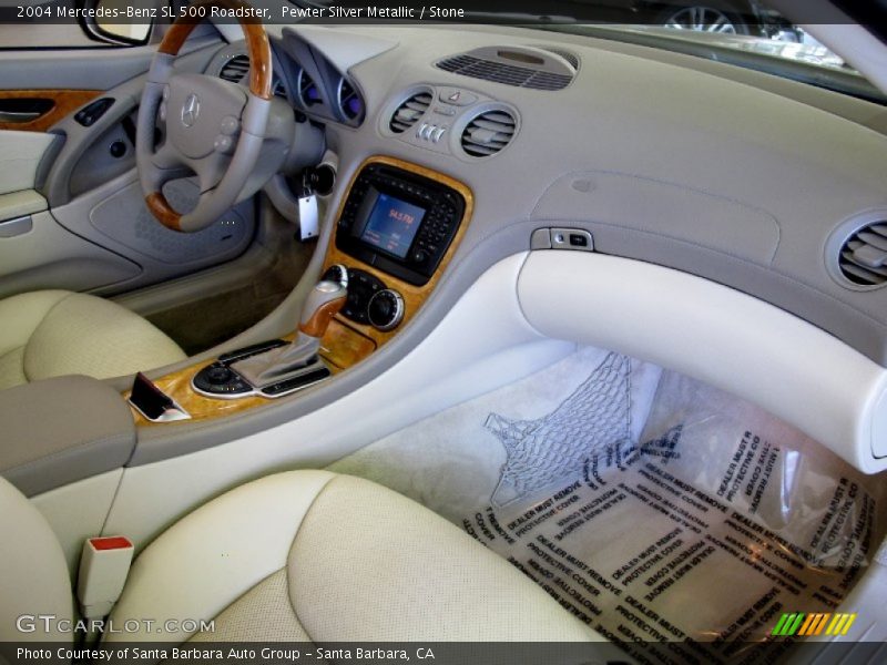 Pewter Silver Metallic / Stone 2004 Mercedes-Benz SL 500 Roadster