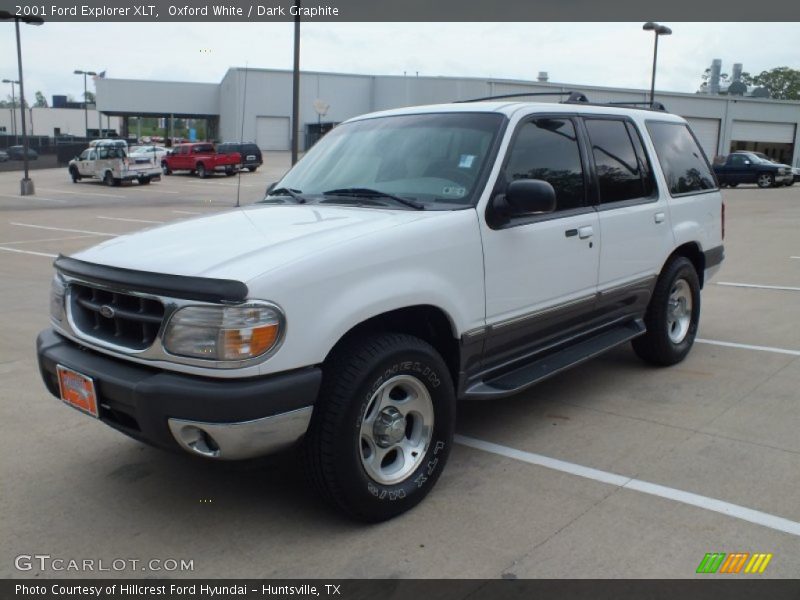 Oxford White / Dark Graphite 2001 Ford Explorer XLT
