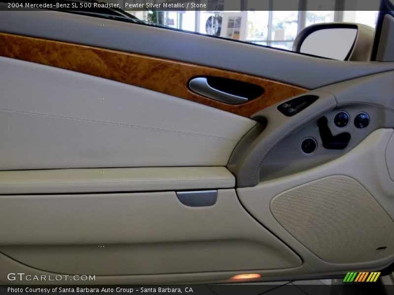 Pewter Silver Metallic / Stone 2004 Mercedes-Benz SL 500 Roadster