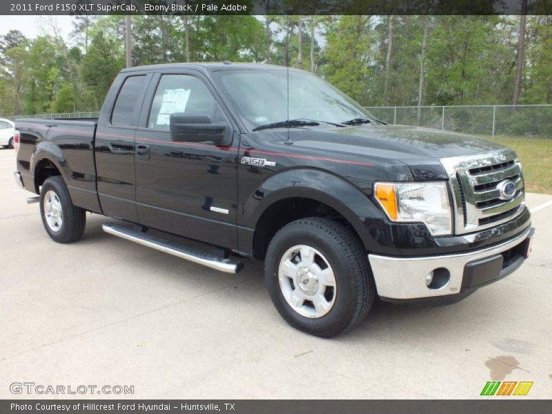 Ebony Black / Pale Adobe 2011 Ford F150 XLT SuperCab