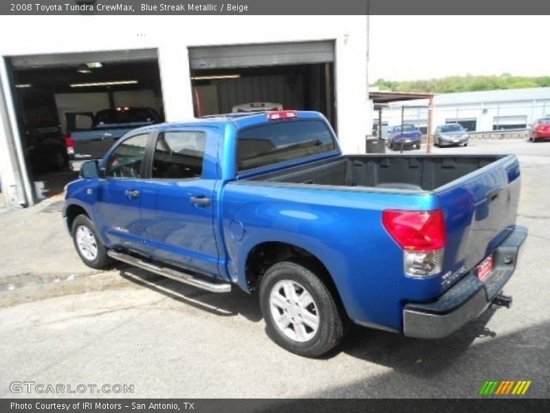 Blue Streak Metallic / Beige 2008 Toyota Tundra CrewMax