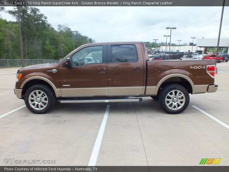 Golden Bronze Metallic / King Ranch Chaparral Leather 2012 Ford F150 King Ranch SuperCrew 4x4