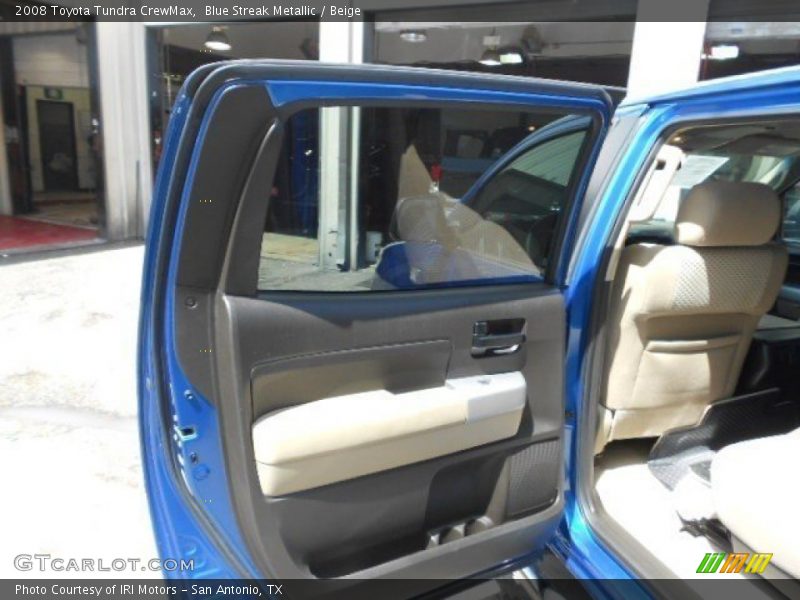 Blue Streak Metallic / Beige 2008 Toyota Tundra CrewMax