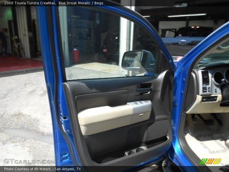 Blue Streak Metallic / Beige 2008 Toyota Tundra CrewMax