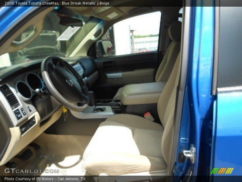 Blue Streak Metallic / Beige 2008 Toyota Tundra CrewMax