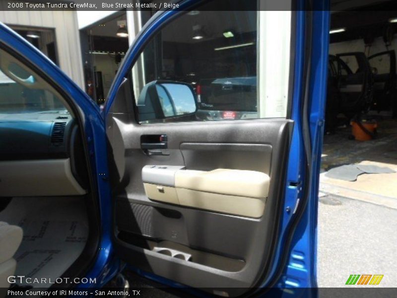 Blue Streak Metallic / Beige 2008 Toyota Tundra CrewMax
