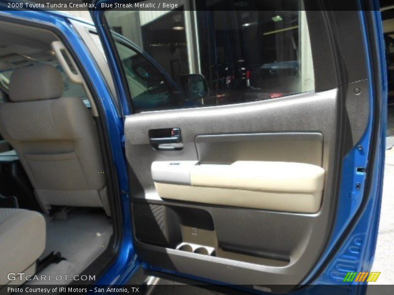 Blue Streak Metallic / Beige 2008 Toyota Tundra CrewMax