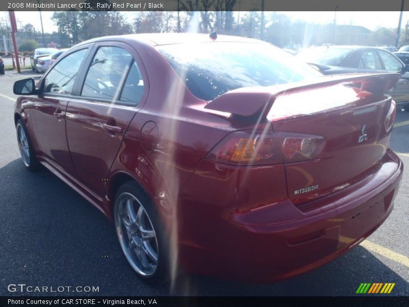 Rally Red Pearl / Black 2008 Mitsubishi Lancer GTS