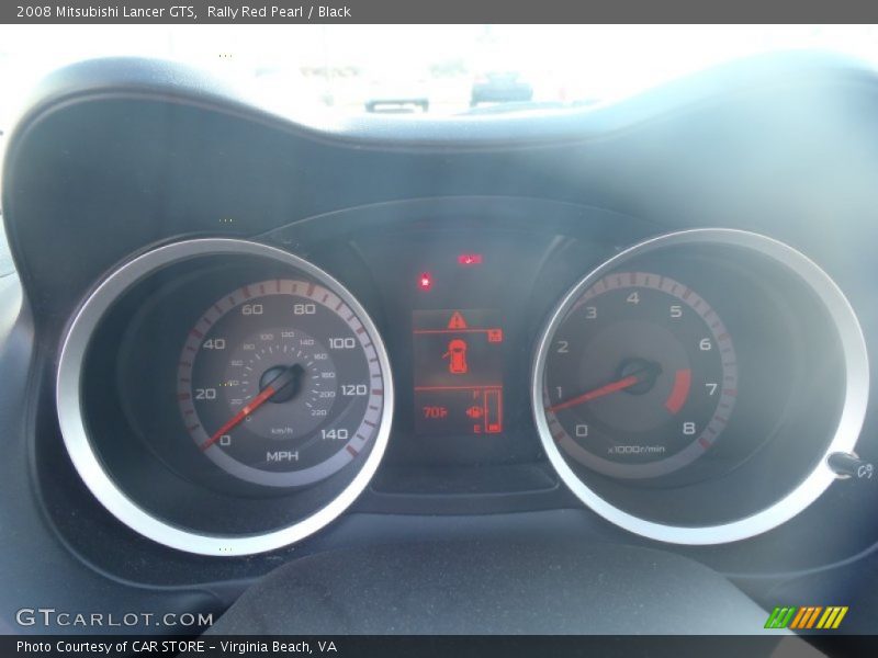 Rally Red Pearl / Black 2008 Mitsubishi Lancer GTS