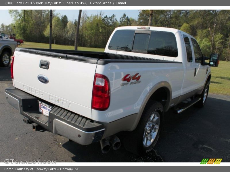 Oxford White / Camel 2008 Ford F250 Super Duty Lariat SuperCab 4x4