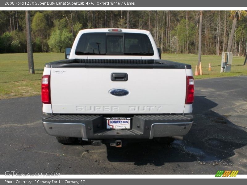 Oxford White / Camel 2008 Ford F250 Super Duty Lariat SuperCab 4x4