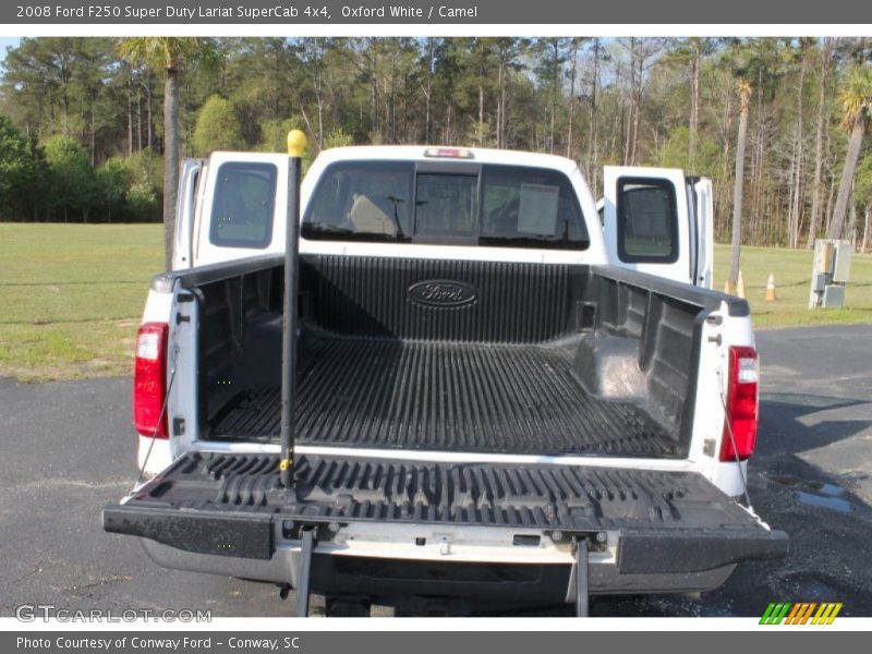 Oxford White / Camel 2008 Ford F250 Super Duty Lariat SuperCab 4x4