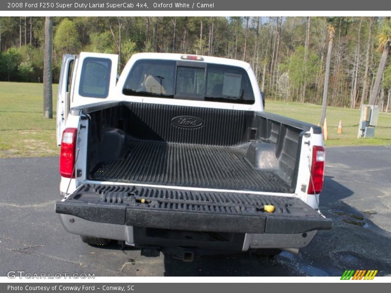 Oxford White / Camel 2008 Ford F250 Super Duty Lariat SuperCab 4x4