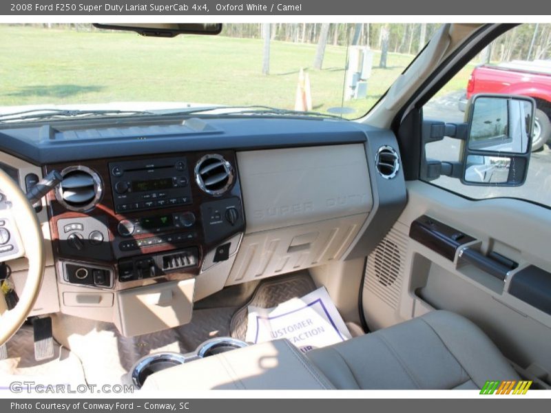 Oxford White / Camel 2008 Ford F250 Super Duty Lariat SuperCab 4x4